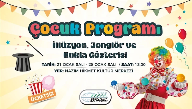 Çocuk Programı: İllüzyon, Jonglör ve Kukla Gösterisi